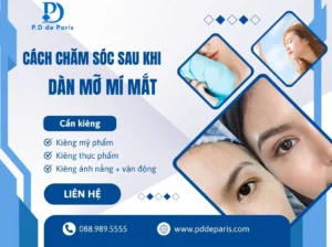 Hướng dẫn cách chăm sóc sau khi dàn mỡ mí dưới tại nhà